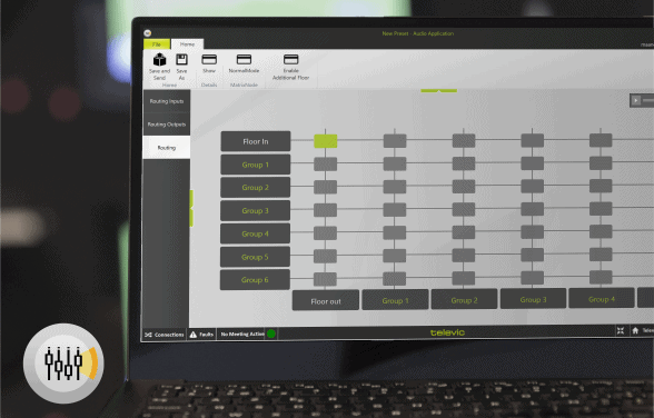 Logiciel Cocon Audio Routing Televic Conference