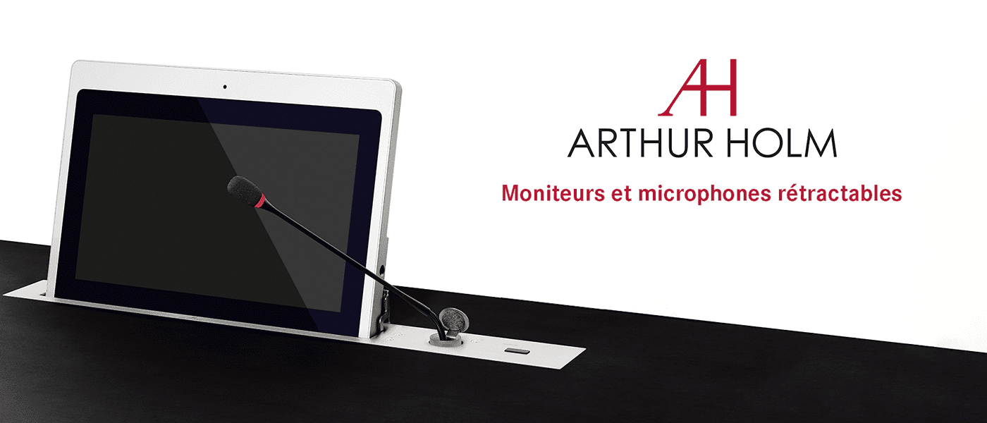 Moniteurs et microphones rétractables Arthur Holm