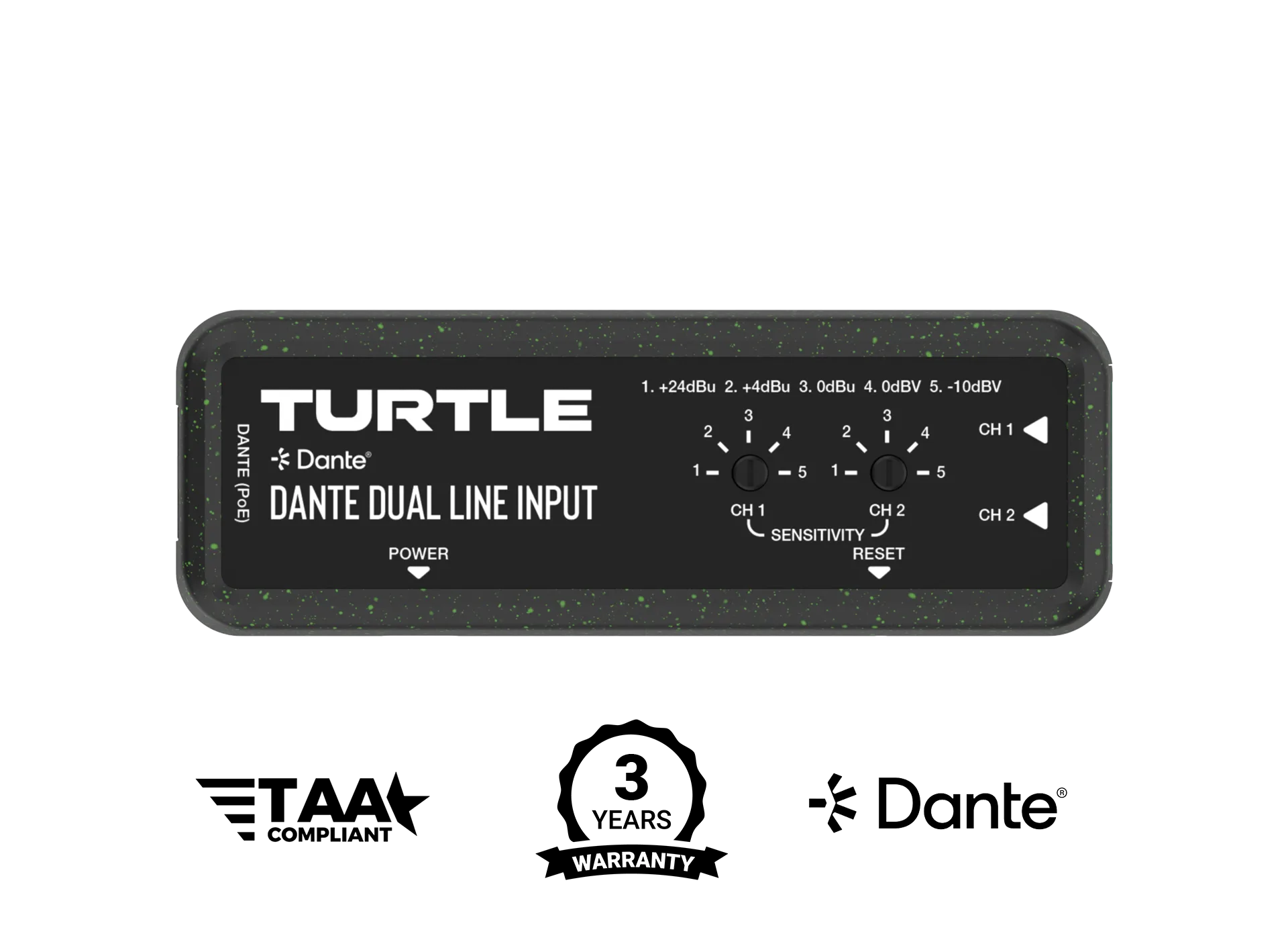 Adaptateur Dante audio analogique 2 canaux