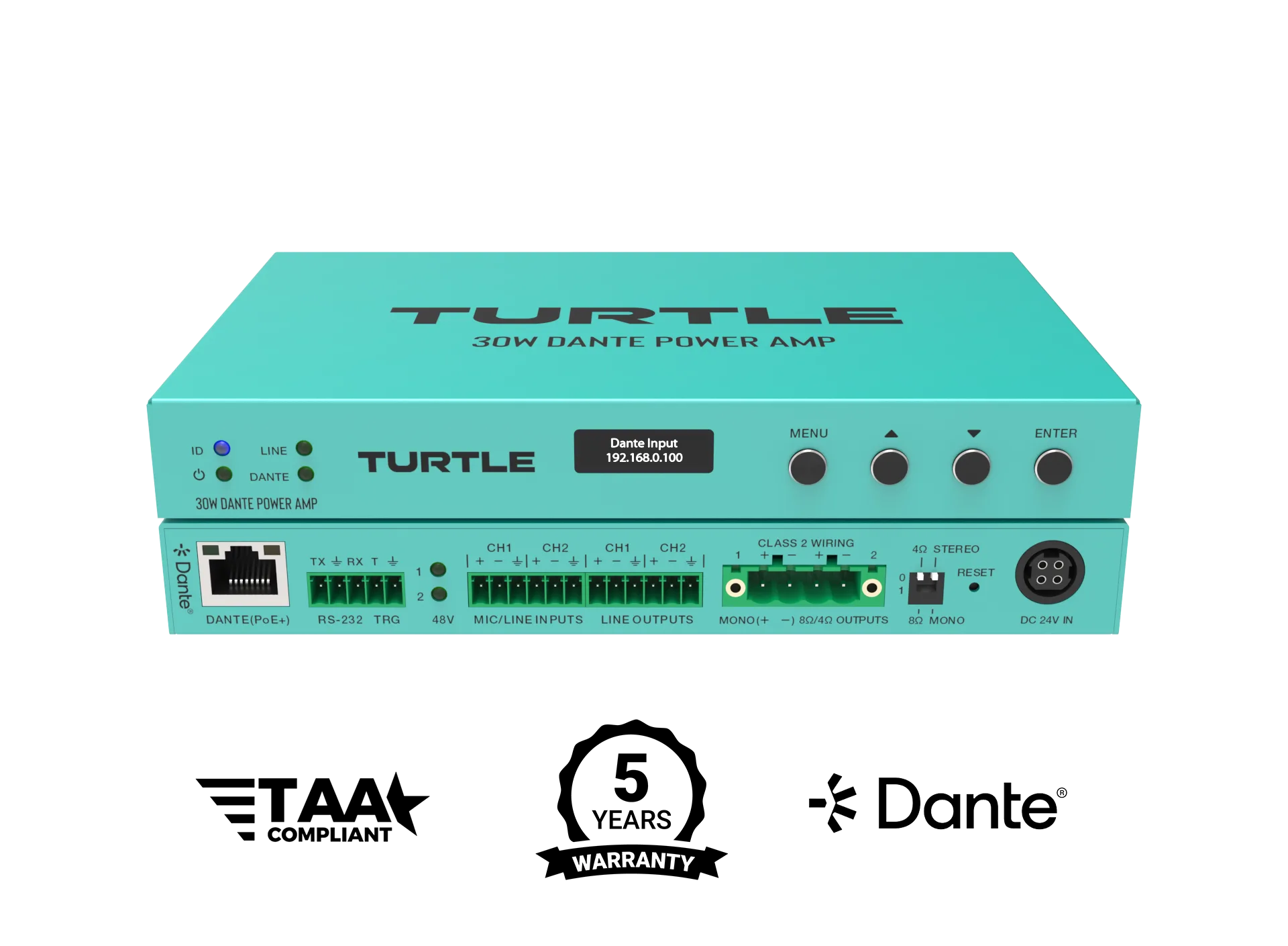 Amplificateur Dante PoE+ 30 W